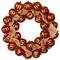20'' Unlit Jack-O-Lantern and Burlap Ribbon Halloween Wreath